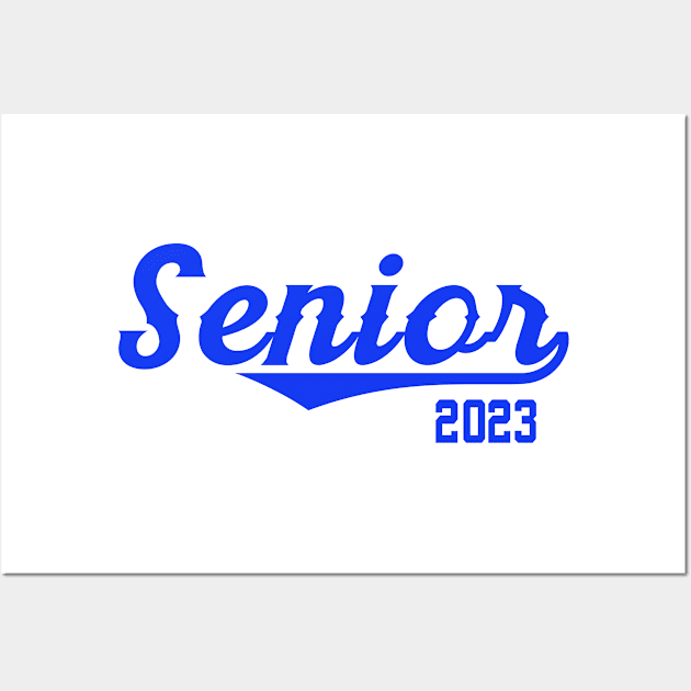 Senior 2023 with Swooping Text Wall Art by tropicalteesshop